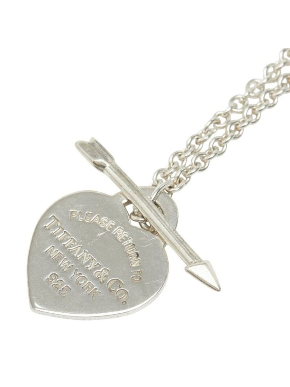 Tiffany & Co Return to Love Track Heart Arrow Chain Pendant 925